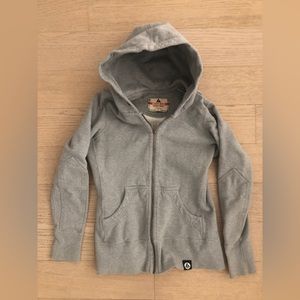 American Giant Sweatshirt S Womens Classic Gray Full Zip Long Sleeves Heavy Hood